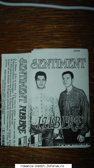 Sentiment - Iubire (1996) - A1 - Mama A2 - Eu te iubesc A3 - De - Albume MP3 romanesti - Romanian MP3 albums