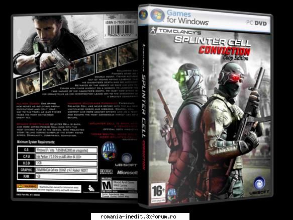 Splinter Cell Conviction CLONEDVD - Torrent : Release Date: April 27, 2010 MSRP - Jocuri - Games