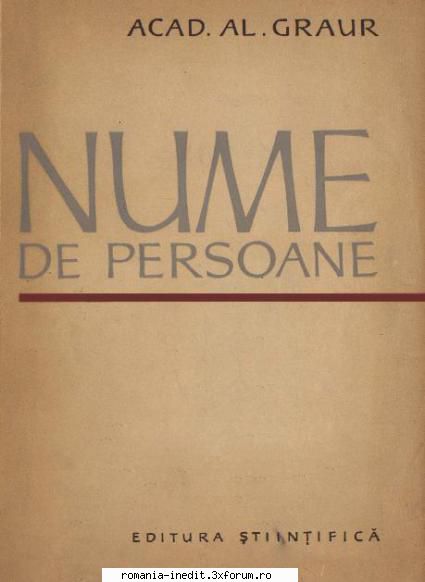 [T] Limba rom�nă - Ortografie, gramatică, dictionare - [1965] Nume de persoa - Carti in limba romana
