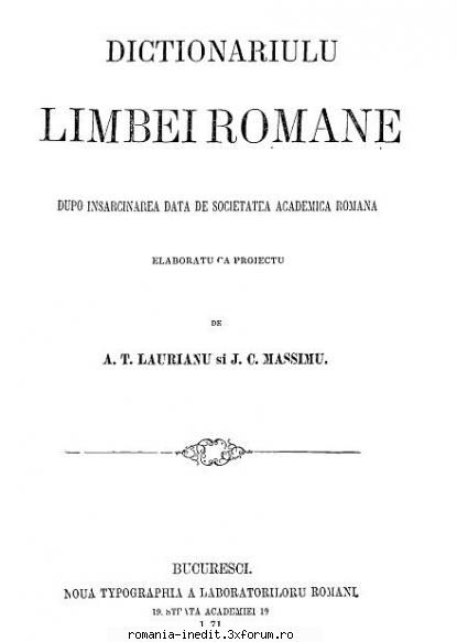 [T] Limba rom�nă - Ortografie, gramatică, dictionare - [1871] Dictionariulu - Carti in limba romana