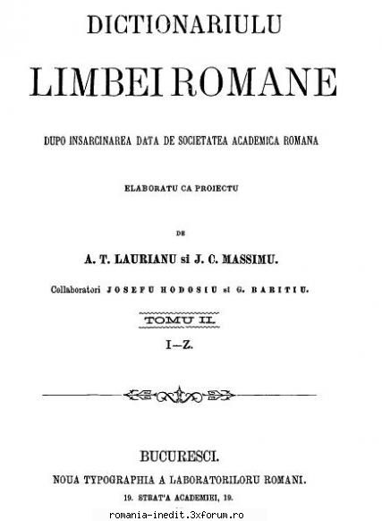 [T] Limba rom�nă - Ortografie, gramatică, dictionare - [1876] Dictionariulu - Carti in limba romana