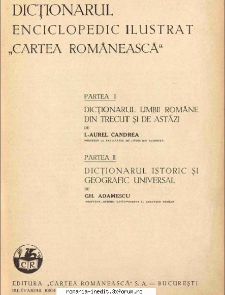 [T] Limba rom�nă - Ortografie, gramatică, dictionare - [1931] Candrea, Ioan - Carti in limba romana