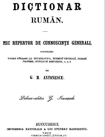 [T] Limba rom�nă - Ortografie, gramatică, dictionare - [1862] Antonescu, G - Carti in limba romana