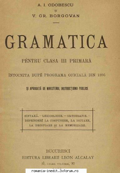 [T] Limba rom�nă - Ortografie, gramatică, dictionare - [1895] Odobescu, Alex - Carti in limba romana