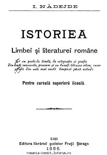[T] Limba rom�nă - Ortografie, gramatică, dictionare - [1886] Nadejde, Ioan - Carti in limba romana