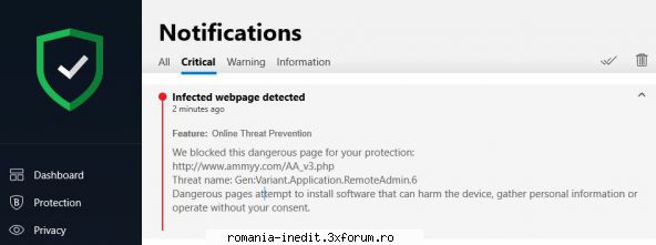 TeamViewer - La accesarea paginii Bitdefender zice ca ar avea - Tech Support