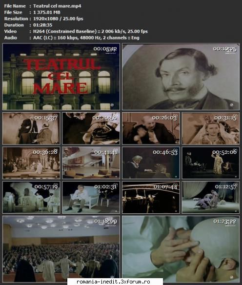 Teatrul cel mare (1979) - Documentar semnat de regizorul Constantin Vaeni - Filme Documentare