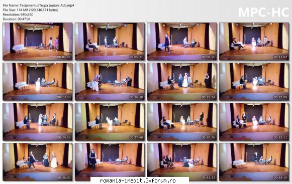 Testamentul(Trupa Juniors Act) - bgl23 - Teatru rom�nesc - Romanian Theater