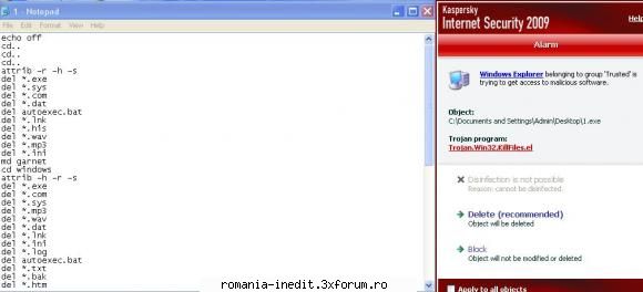 Testeaza-ti Antivirusul - KIS 2009 a gasit pe primul ca EICAR-Test-File iar - Off Topic