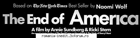 The End Of America 2008 (Naomi Wolf) - THE FILM From award-winning filmmakers Annie - Filme - Movies