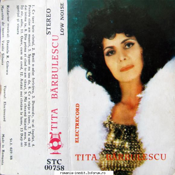 Tita Bărbulescu ‎� STC 00758 - A1 Ce Tare Bate V�ntul - Muzica populara romaneasca - Romanian folk