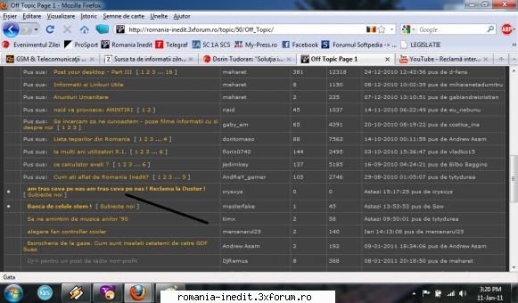 Titlu topic - am facut azi un topic la sectiunea of topic cu - Tech Support