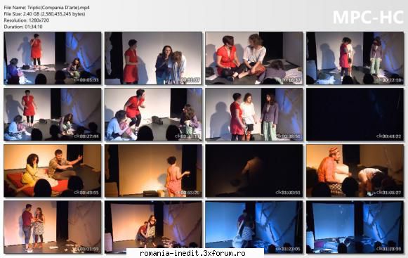 Triptic(Compania D'arte) - Distributia spectacolului � in ordinea - Teatru rom�nesc - Romanian Theater