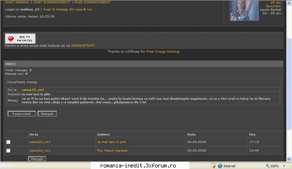 Trivialitati/injurii/amenintari, adresate prin P.M. - melisse_15 - Regulament - Rules