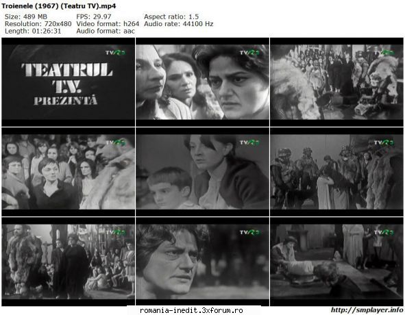 Troienele (1967) (Teatru TV) - Troienele.mp MB - Teatru rom�nesc - Romanian Theater