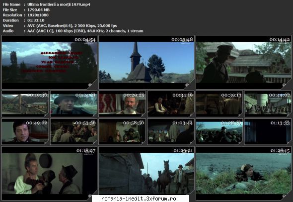 Ultima frontiera a mortii (1979) - sasadoru - Filme rom�nesti - Romanian Movies