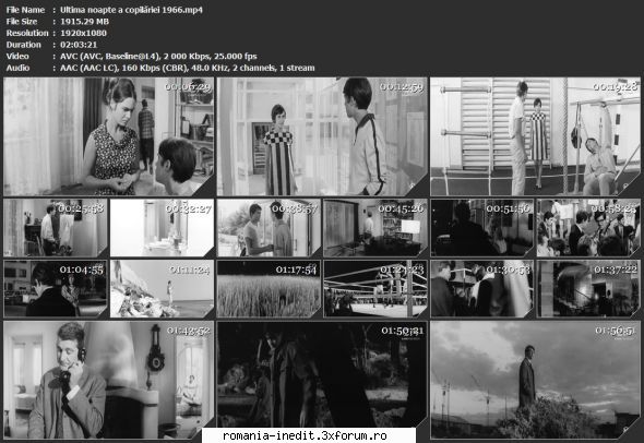 Ultima noapte a copilariei (1966) - tvrip noapte a copilăriei - Filme rom�nesti - Romanian Movies