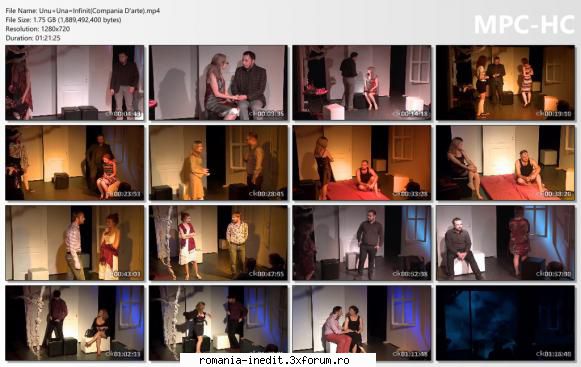 Unu+Una=Infinit(Compania D'arte) - Distributia spectacolului � in - Teatru rom�nesc - Romanian Theater
