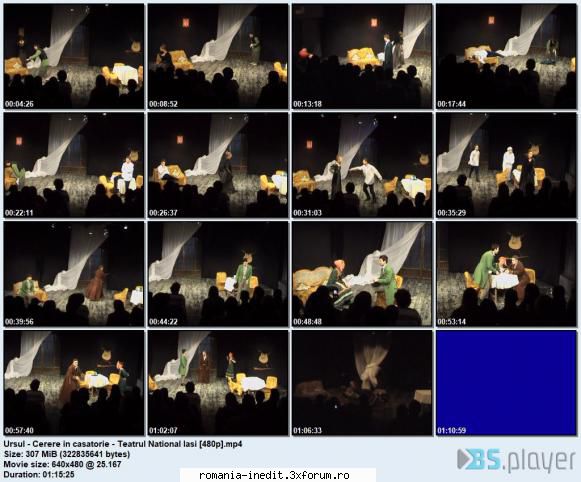 Ursul/Cerere in Casatorie(Teatrul National Iasi) - Distributie Ursul: Iul - Teatru rom�nesc - Romanian Theater