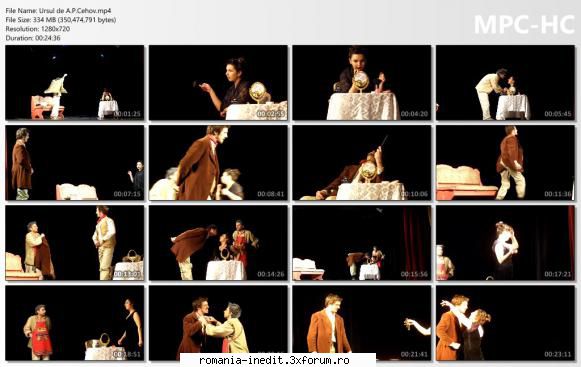 Ursul(Universitatea de Arte George Enescu Iasi) - Distribuția: Popov - Teatru rom�nesc - Romanian Theater