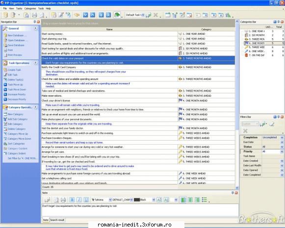 vip organizer is a personal time and task management           
    software to organize your home