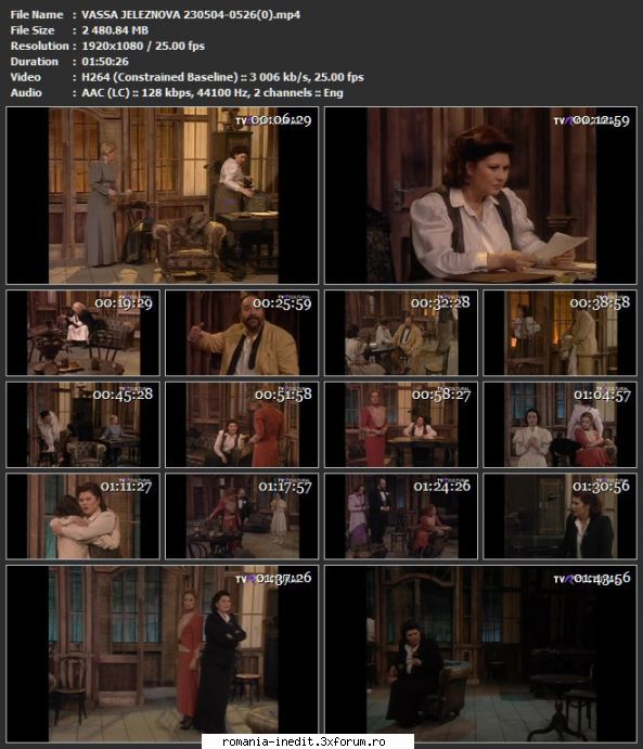 Vassa Jeleznova (1988) (Teatru TV) - sasadoru - Teatru rom�nesc - Romanian Theater