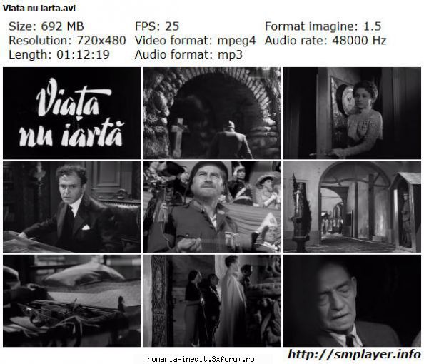Viata nu iarta (1957) - Repostare !! Viata nu iarta (1957) The Mist Is - Filme rom�nesti - Romanian Movies