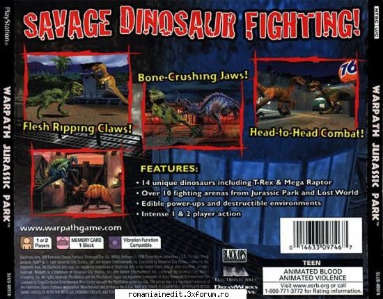 Warpath Jurassic Park (PSX) - jaminel - Emulatoare