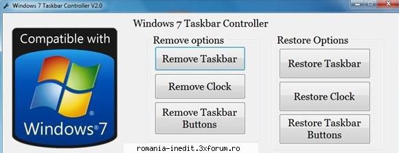 Windows 7 Taskbar Controller - There are free tools available to remove/hide - New Softwarez