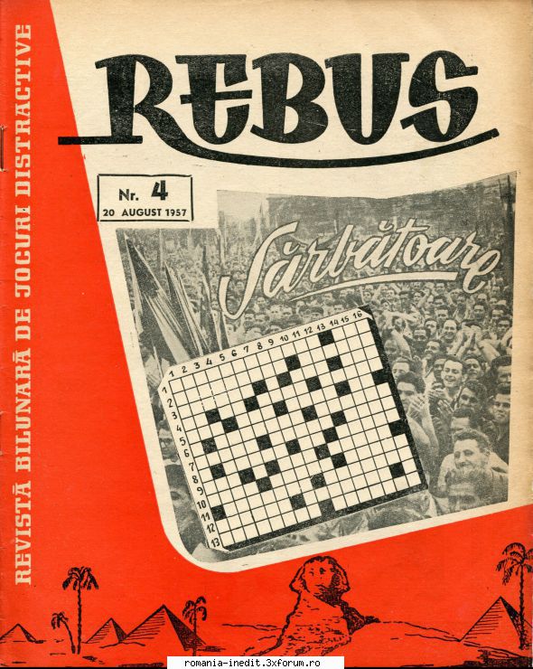 XWord-Program de rezolvat cuvinte incrucisate - Revista "Rebus " Careul "SARBATOARE" - Freeware & Open Source