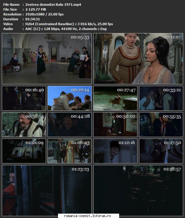 Zestrea Domnitei Ralu (1971) - sasadoru - Filme rom�nesti - Romanian Movies