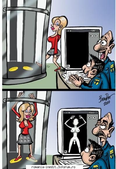airport scanner - s-au instalat noile scanere pe aeroporturi - Funny
