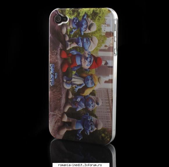 carcase plastic pentru iphone 4,4g,4s cu strumfii - carcase plastic pentru iphone - Talcioc - Rag fair