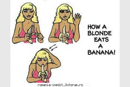 cum mananca o blonda o banana - oare sa fie adevarat? - Funny