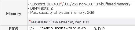 despre memorii - dar de aici parca nu asa rezulta - Tech Support