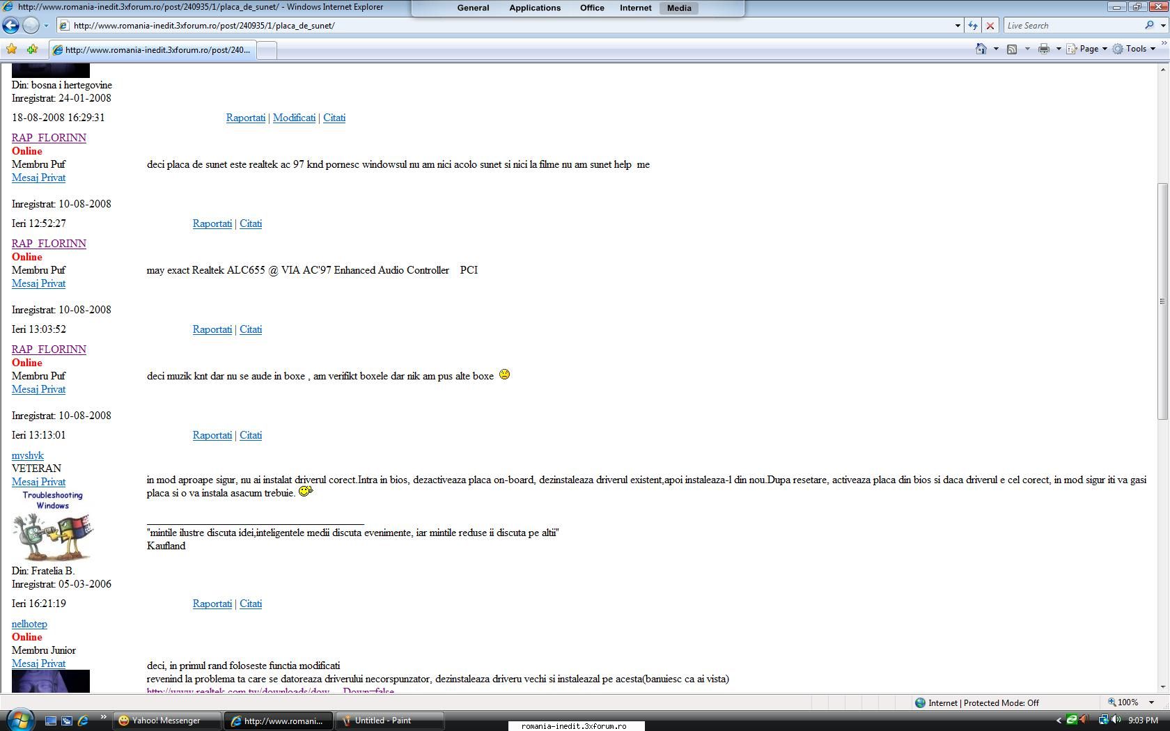 din nou problema forum - de ce imi apare dupa ce postez un raspuns ca in - Tech Support