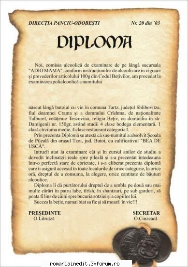 diploma de alcolist - Pinochio - Funny