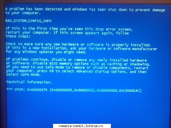 erroare instalare windows - salut.. am incercat sa instalez windows xp pe un - Tech Support