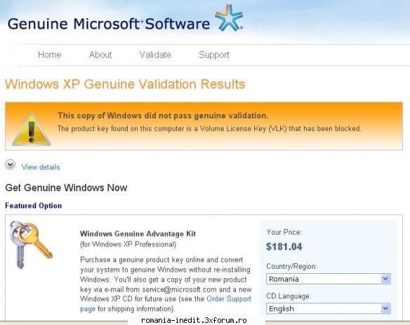 genuine - asta imi comunica la windows genuine pe net: ce - Tech Support