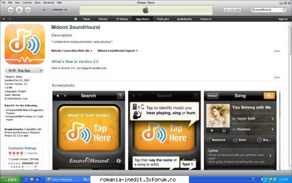 iPHONE - Aplicati de TOP si setari - MIDOMI sound hound in general cu muzica - PDA / Mobile Technology