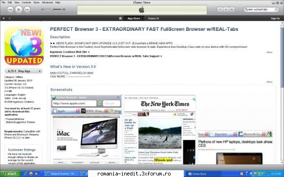 iPHONE - Aplicati de TOP si setari - perfect browser o alternativa foarte buna - PDA / Mobile Technology