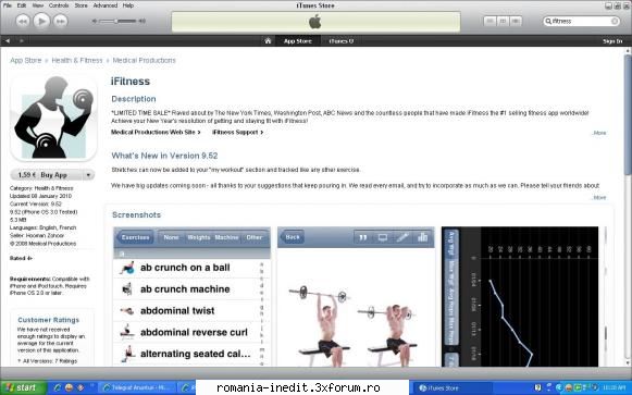 iPHONE - Aplicati de TOP si setari - ifitness bine realizat si foarte explicit - PDA / Mobile Technology