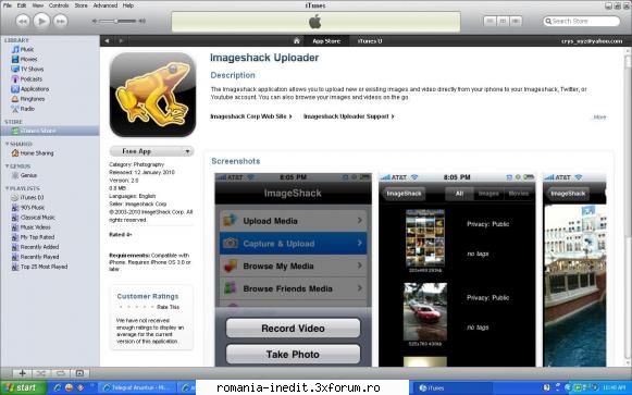 iPHONE - Aplicati de TOP si setari - Imageshack Uploader de nelipsit ! este - PDA / Mobile Technology