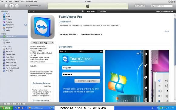 iPHONE - Aplicati de TOP si setari - Teamviewer - aceasta este varianta pro de 80 - PDA / Mobile Technology
