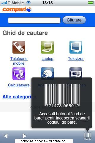 compari - compari.ro a anuntat recent lansarea unei aplicatii iphone care permite citirea codurilor