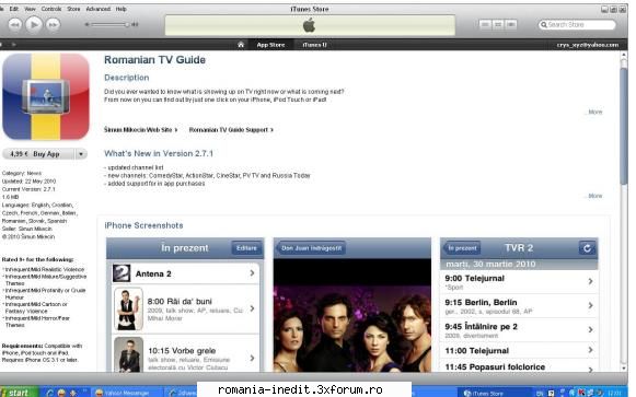 iPHONE - Aplicati de TOP si setari - Programe Tv Romanesti - PDA / Mobile Technology