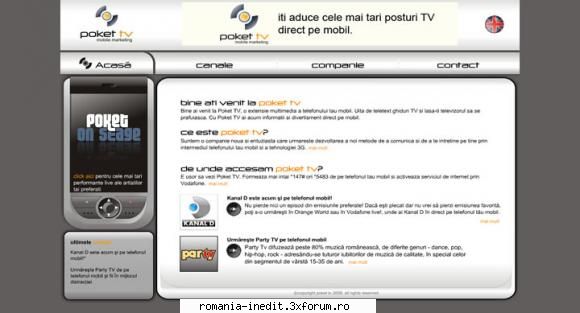 noutati - Poket Tv o extensie multimedia a telefonului tau - TV Channels & Posturi de Radio