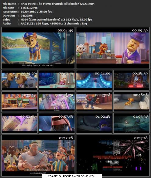 paw patrol the movie (patrula )2021 audio sub