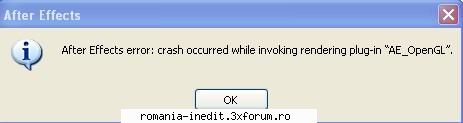 problema after effect cs4 - stie cineva de ce imi apare eroarea asta? - Tech Support