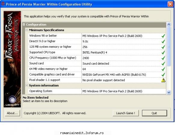 problema la jocu prince of persia warrior within - am luat joc de pe forum:P l-am instalat si - Tech Support
